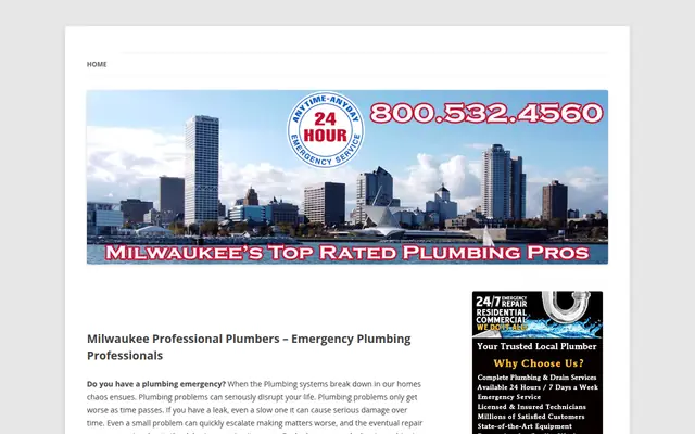 Screenshot of the Tuffy's Sewer and Drain homepage as it appeared on 2026-09-08, captured at desktop width.