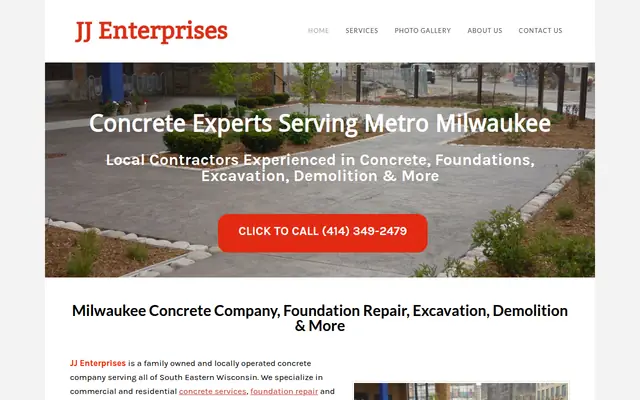 Screenshot of the JJ Enterprises homepage as it appeared on 2026-09-08, captured at desktop width.